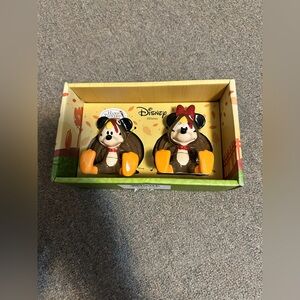 Disney Mickey & Minnie Mouse Thanksgiving Turkey Salt & Pepper Shakers 2022 NIB!